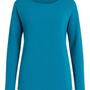 Maglia girocollo con spacco sulla schiena DORABELLA XL / Turchese