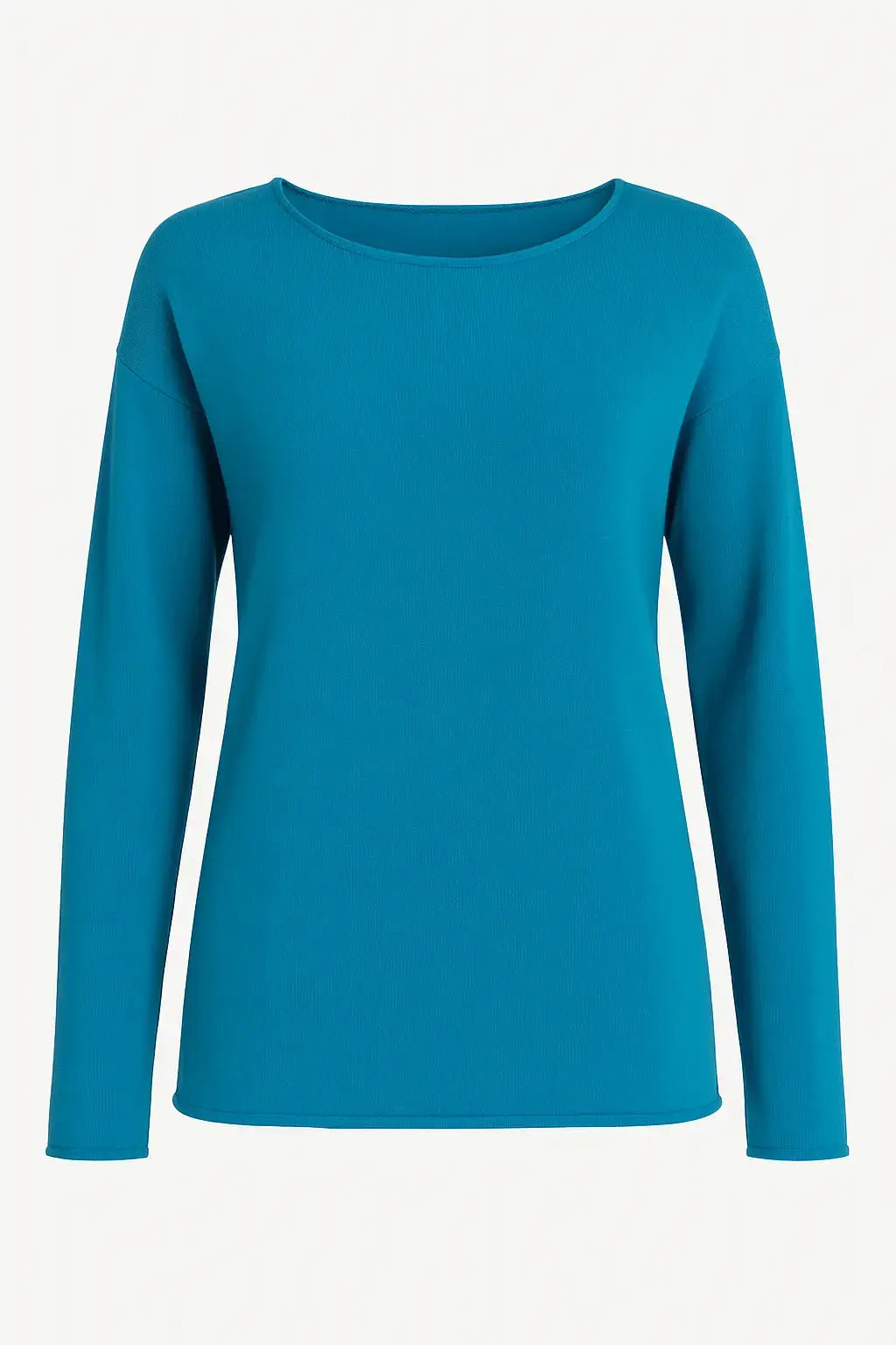 Maglia girocollo con spacco sulla schiena DORABELLA XL / Turchese