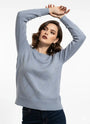 Maglia girocollo con strass applicati DORABELLA