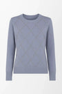 Maglia girocollo con strass applicati DORABELLA XL / Polvere