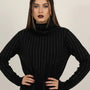 Maglia girocollo con strass e collo removibile DORABELLA
