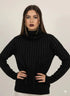 Maglia girocollo con strass e collo removibile DORABELLA