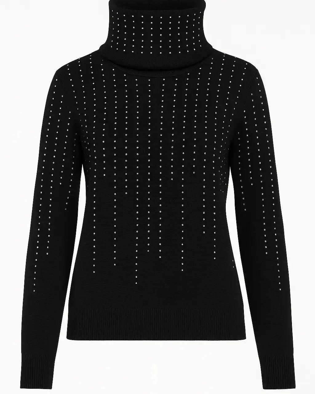 Maglia girocollo con strass e collo removibile DORABELLA
