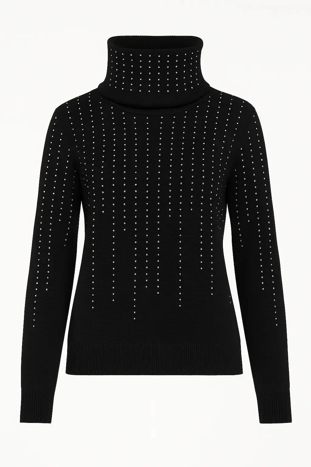 Maglia girocollo con strass e collo removibile DORABELLA