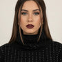 Maglia girocollo con strass e collo removibile DORABELLA