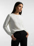 Maglia girocollo con trecce e dettagli strass DORABELLA