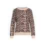 Maglia girocollo in jacquard animalier con contrasti a tinta unita ANIMALIER DORABELLA