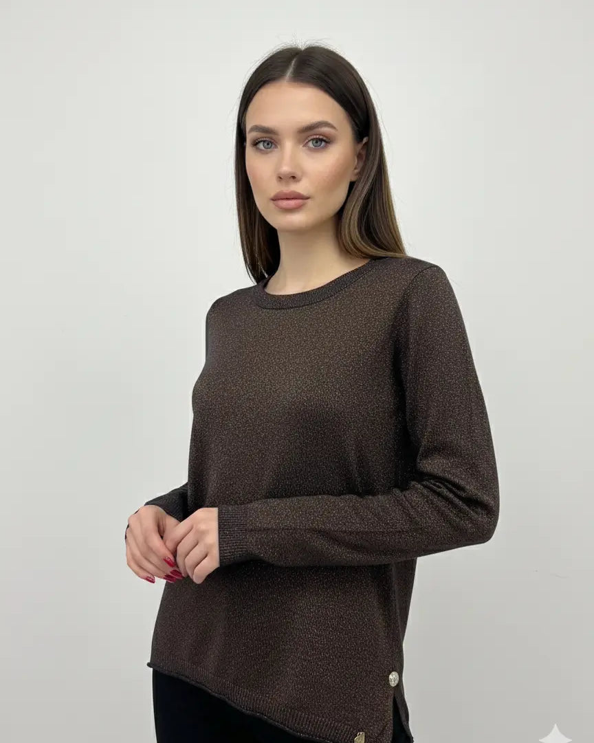 Maglia girocollo in lurex DORABELLA