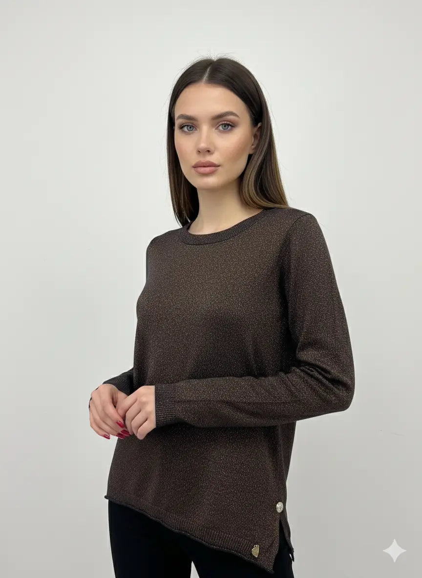 Maglia girocollo in lurex DORABELLA