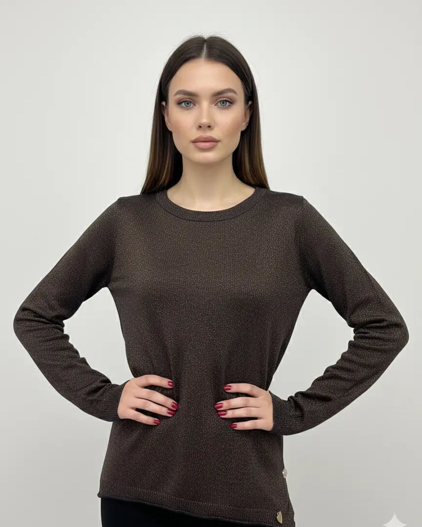 Maglia girocollo in lurex DORABELLA