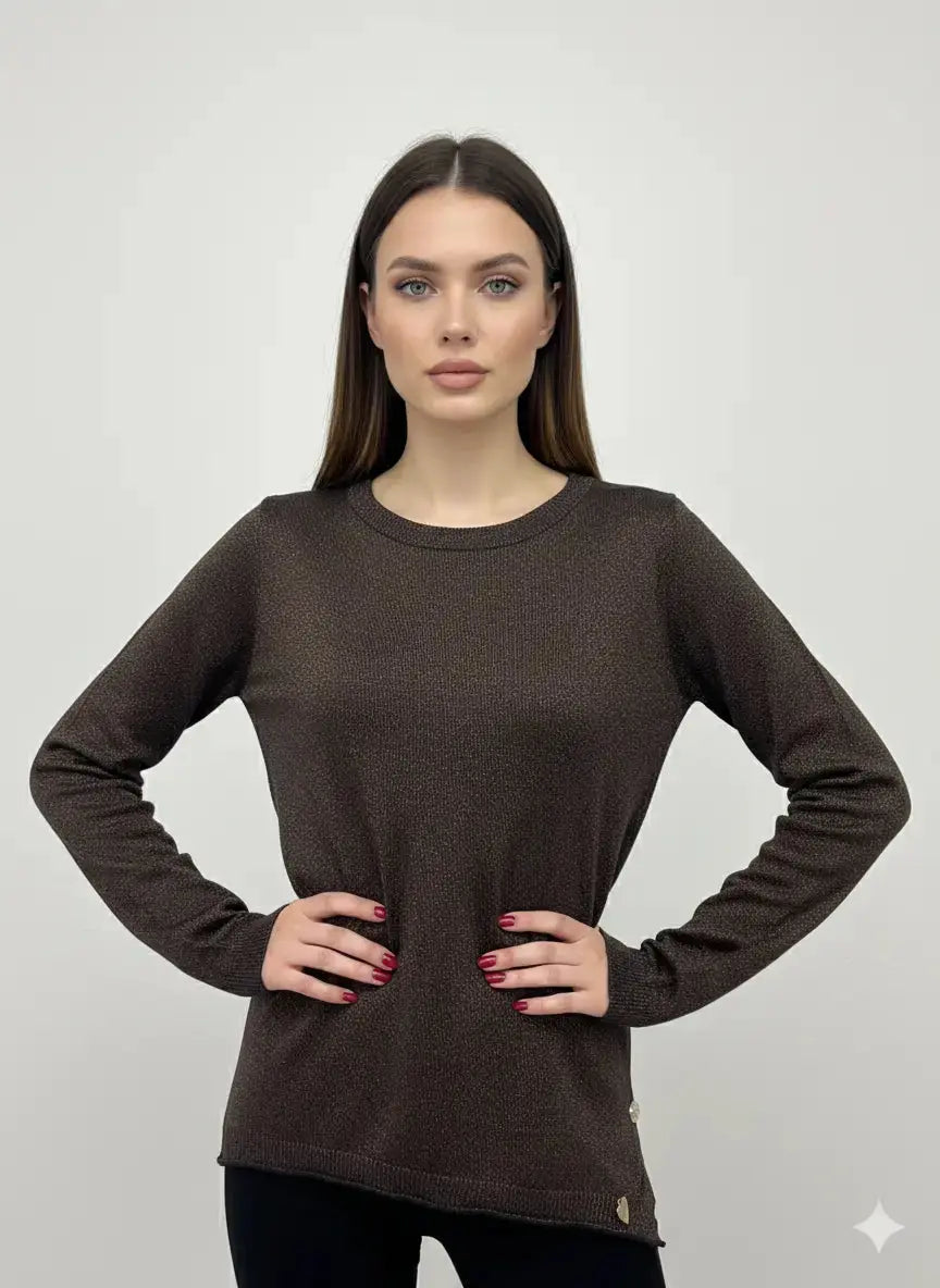 Maglia girocollo in lurex DORABELLA