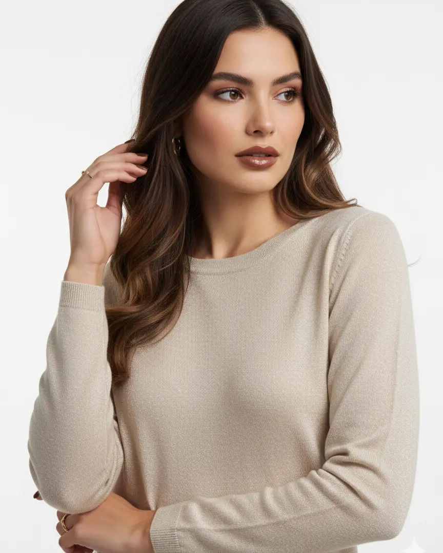 Maglia girocollo in lurex DORABELLA