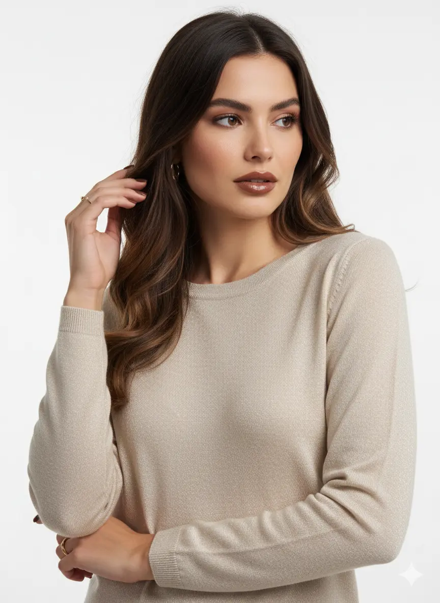 Maglia girocollo in lurex DORABELLA