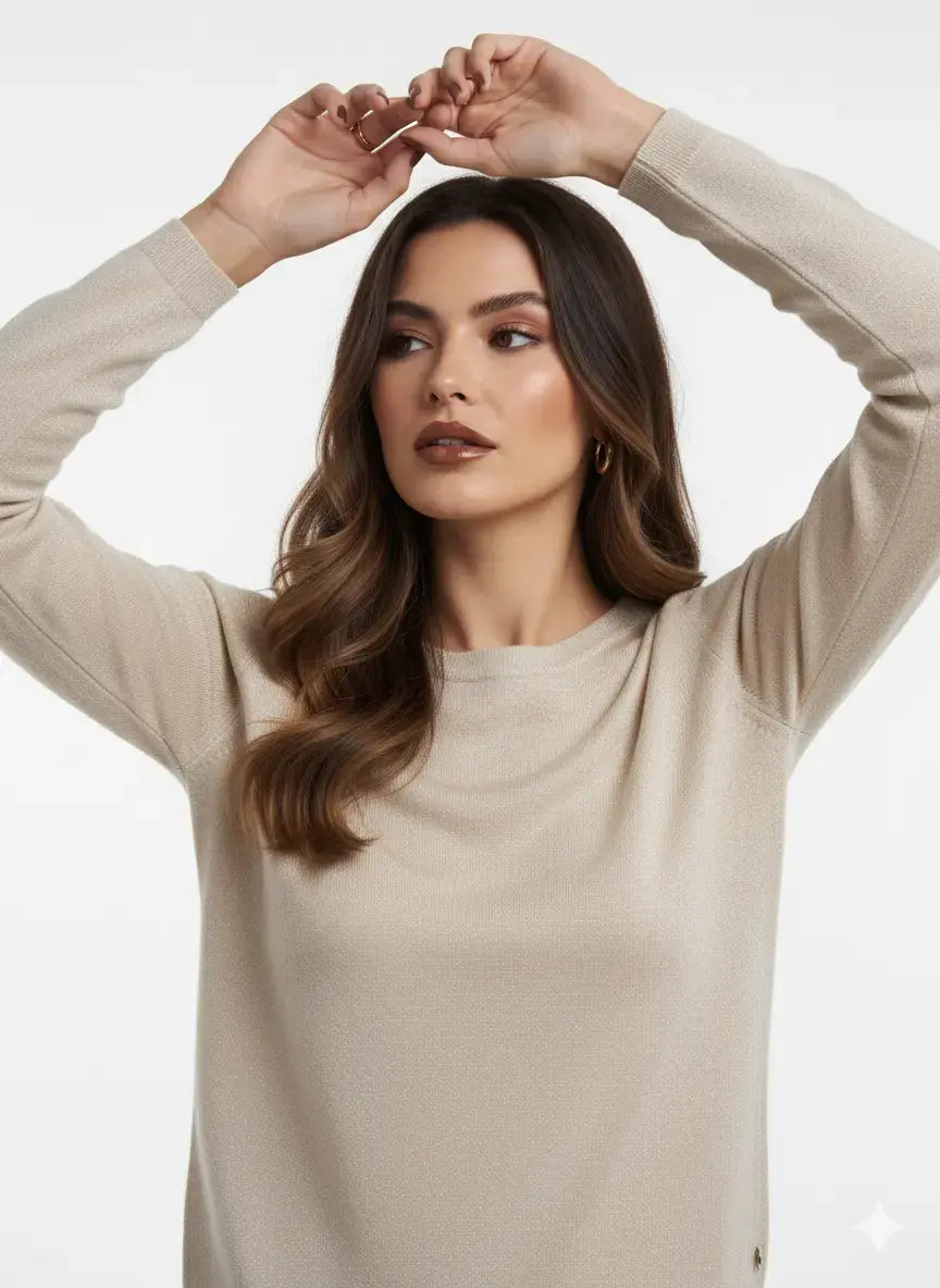 Maglia girocollo in lurex DORABELLA