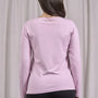 Maglia girocollo in lurex con polsi e bottoni ROSA DORABELLA