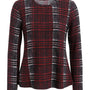 Maglia girocollo principe di Galles DORABELLA PIU' XXL (47) / Bordeaux