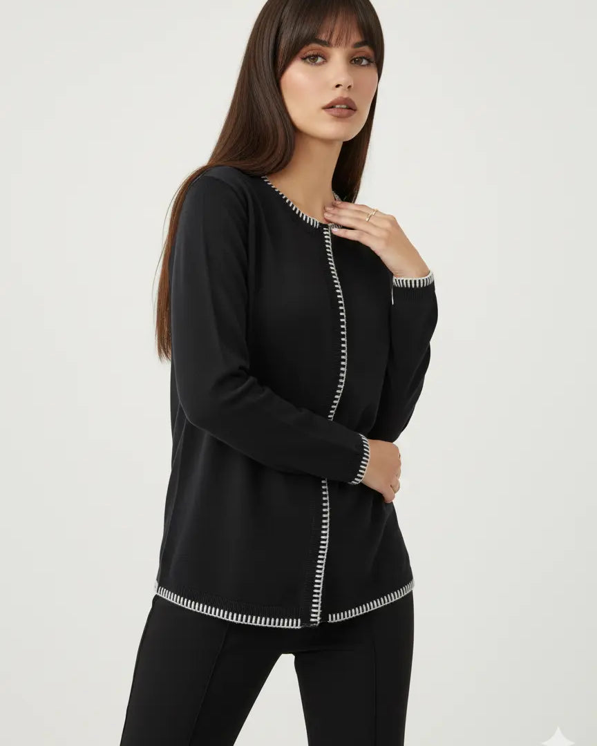 Maglia girocollo punto cavallo DORABELLA