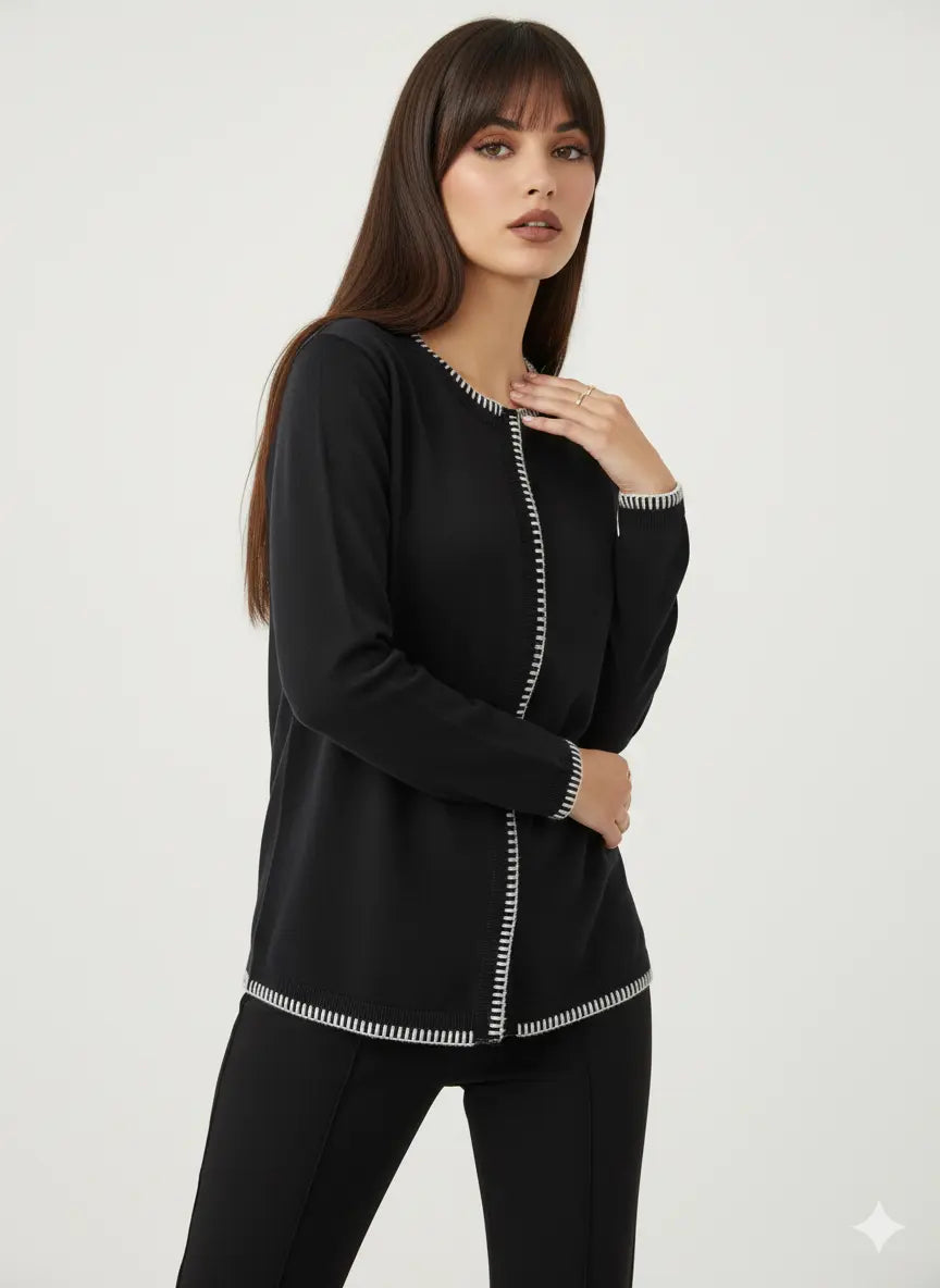 Maglia girocollo punto cavallo DORABELLA