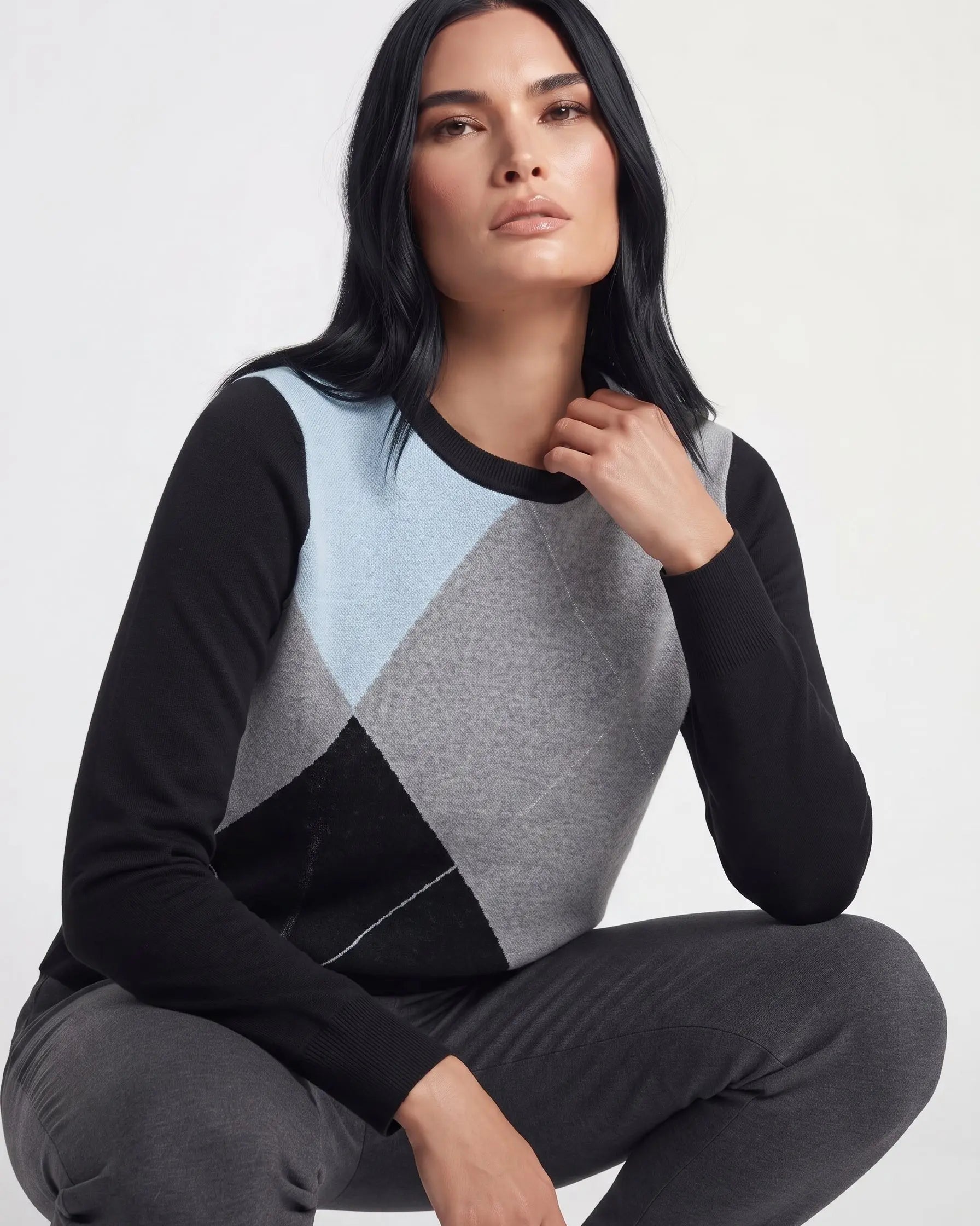 Maglia girocollo rombi DORABELLA