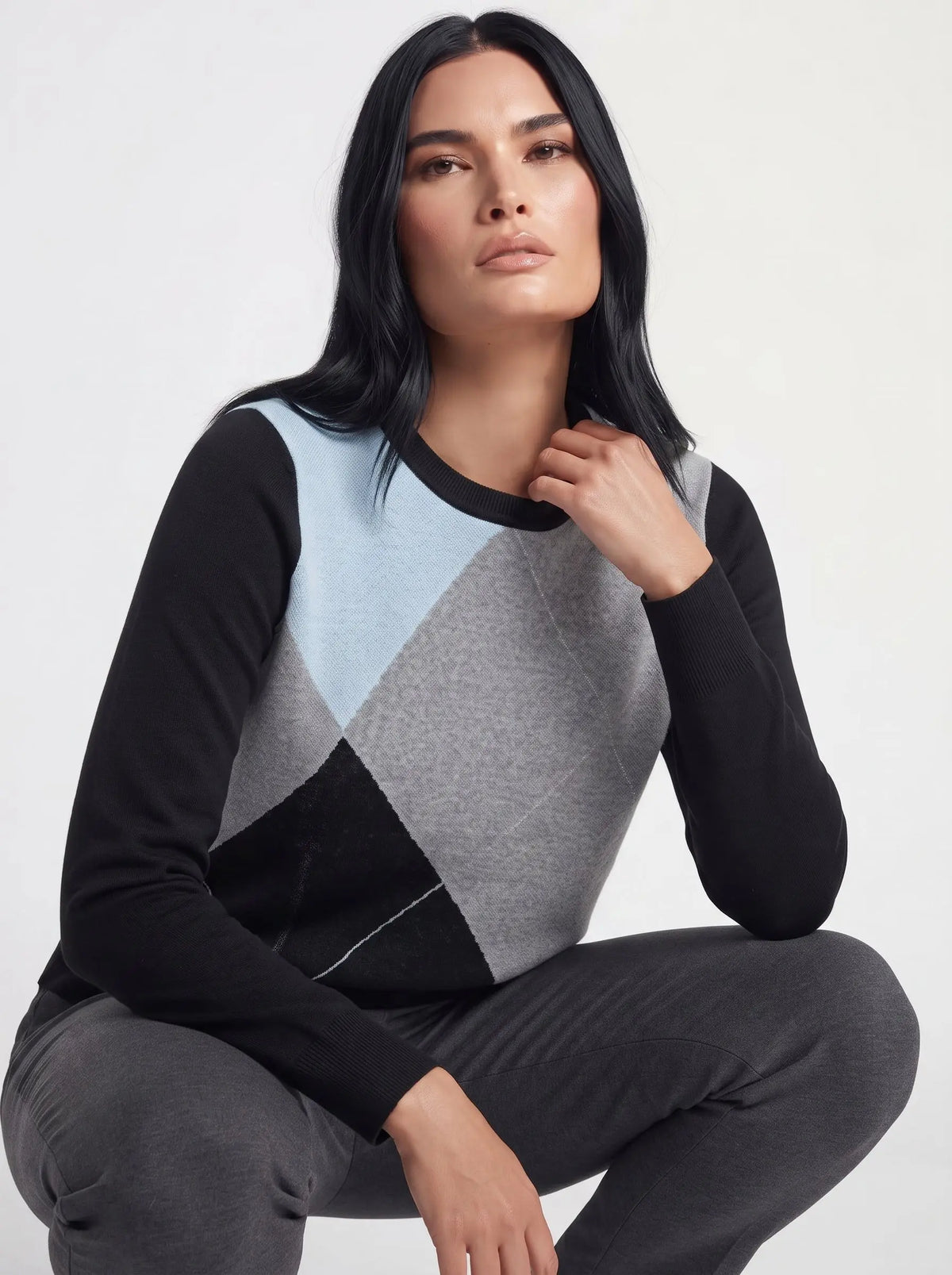 Maglia girocollo rombi DORABELLA