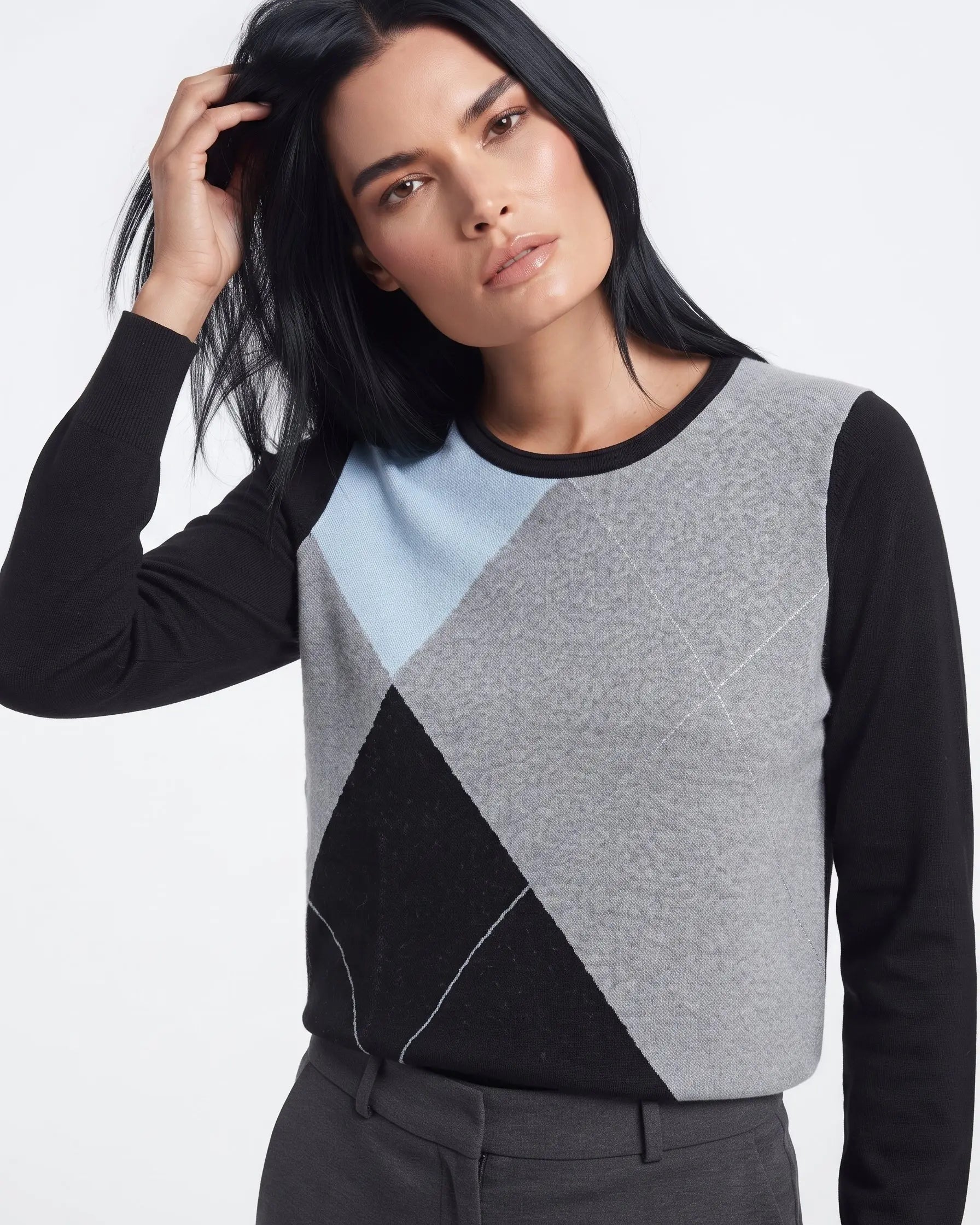 Maglia girocollo rombi DORABELLA