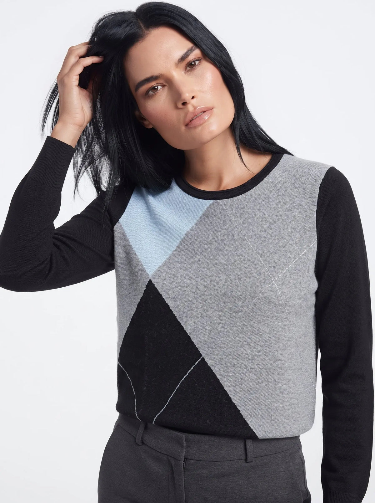 Maglia girocollo rombi DORABELLA