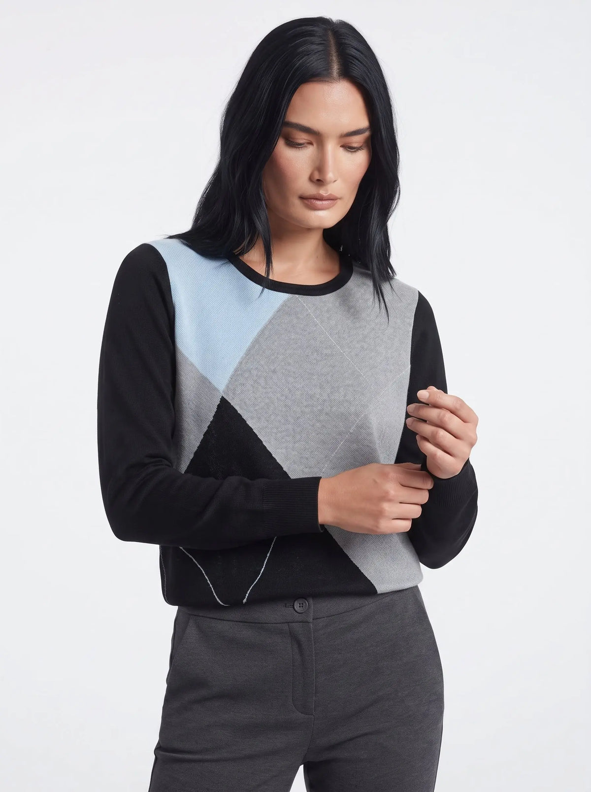 Maglia girocollo rombi DORABELLA