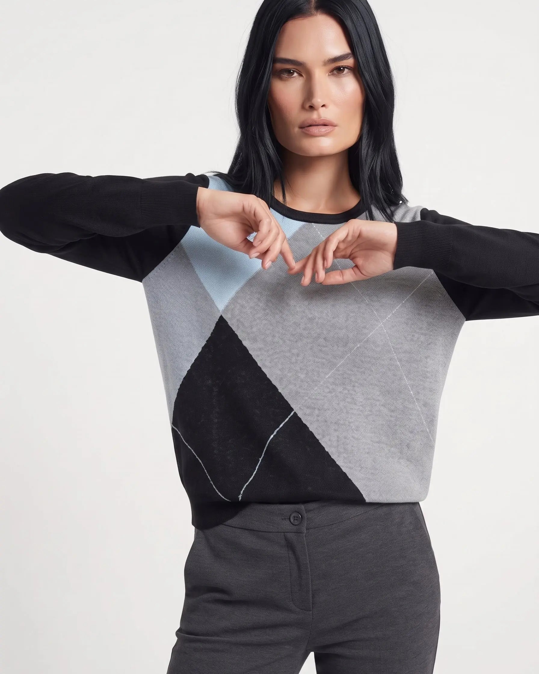 Maglia girocollo rombi DORABELLA