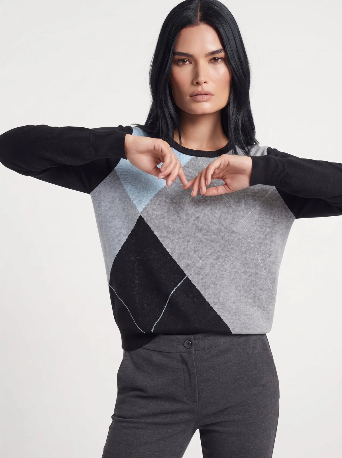 Maglia girocollo rombi DORABELLA