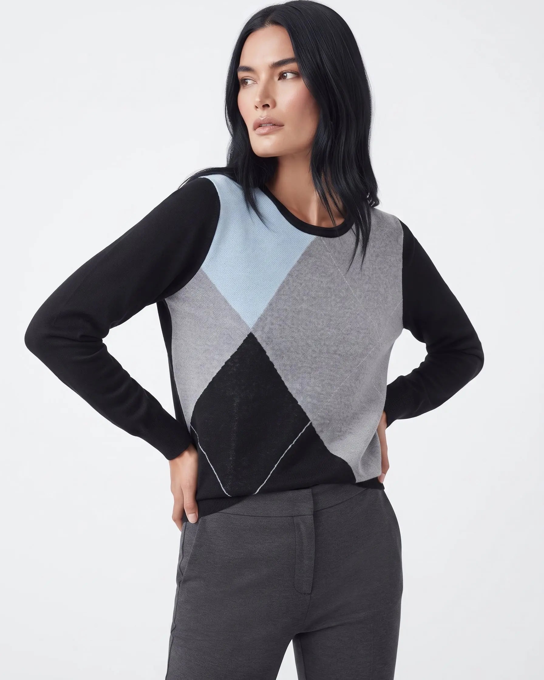 Maglia girocollo rombi DORABELLA