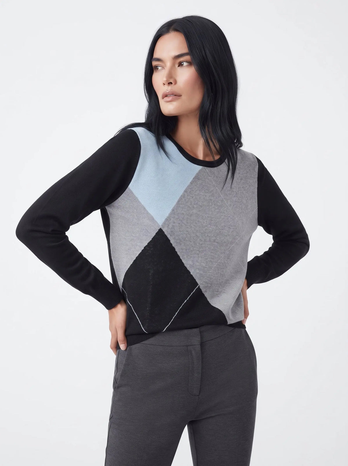 Maglia girocollo rombi DORABELLA