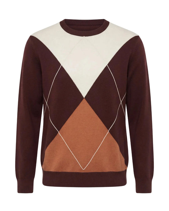 Maglia girocollo rombi color block DORABELLA PIU'