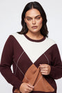 Maglia girocollo rombi color block DORABELLA PIU'