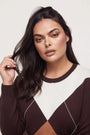 Maglia girocollo rombi color block DORABELLA PIU'