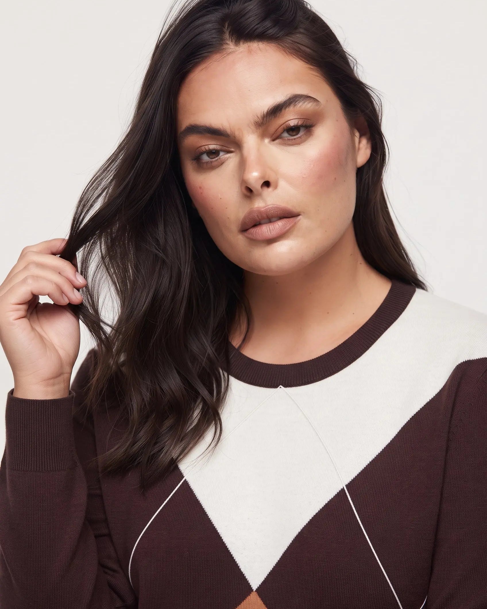 Maglia girocollo rombi color block DORABELLA PIU'