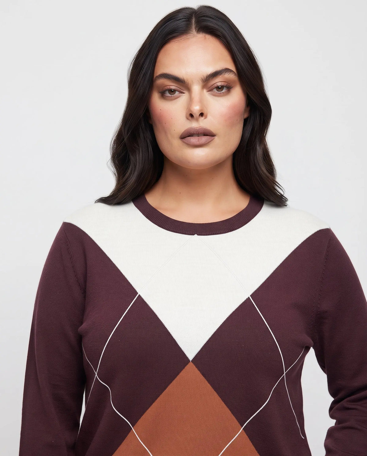 Maglia girocollo rombi color block DORABELLA PIU'