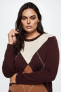 Maglia girocollo rombi color block DORABELLA PIU'