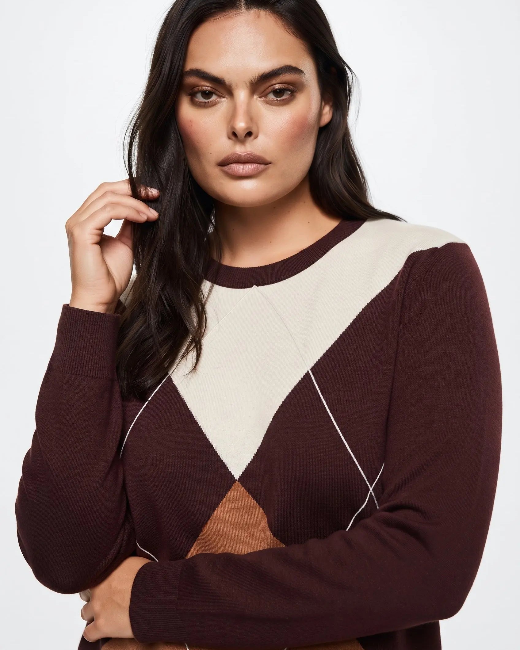 Maglia girocollo rombi color block DORABELLA PIU'