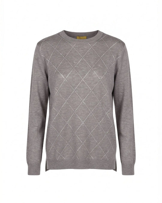 Maglia girocollo rombi rilievo DORABELLA PIU'