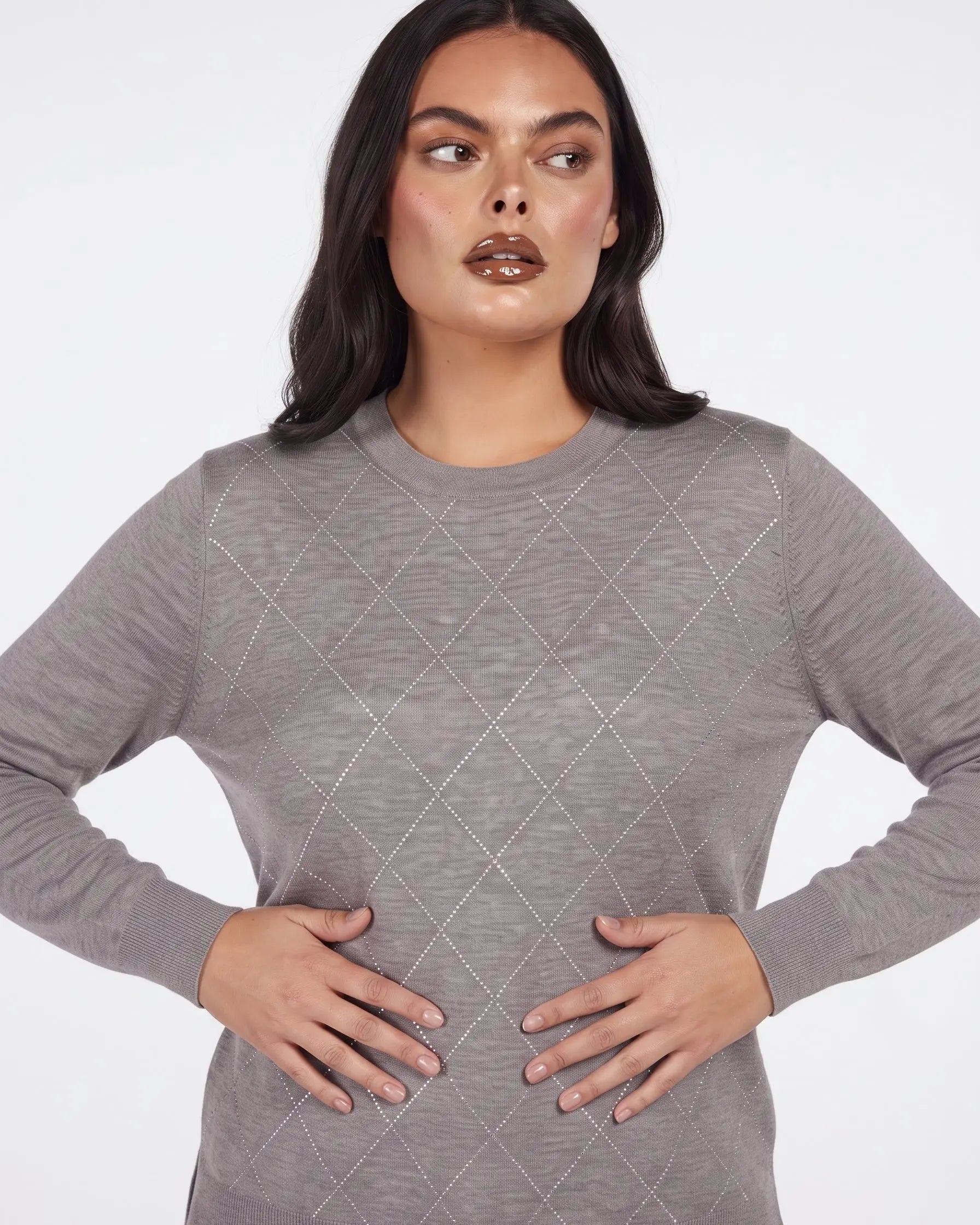 Maglia girocollo rombi rilievo DORABELLA PIU'