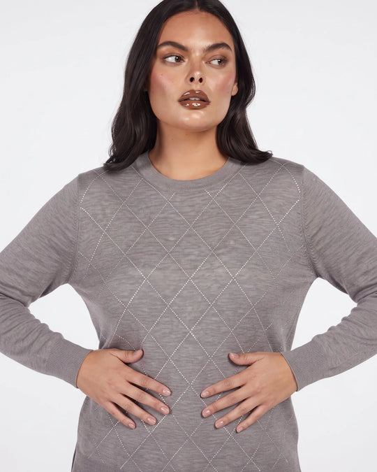 Maglia girocollo rombi rilievo DORABELLA PIU'