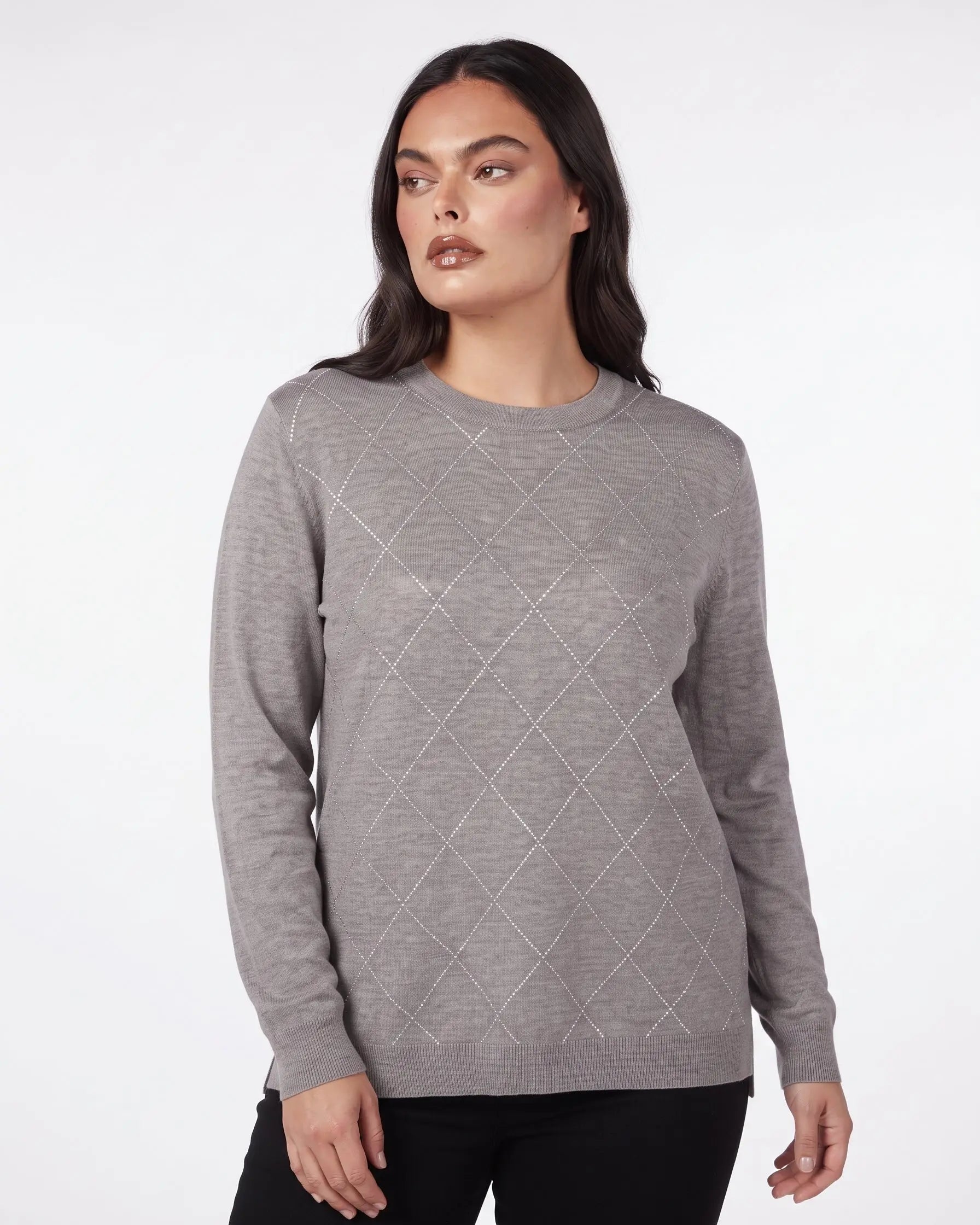 Maglia girocollo rombi rilievo DORABELLA PIU'