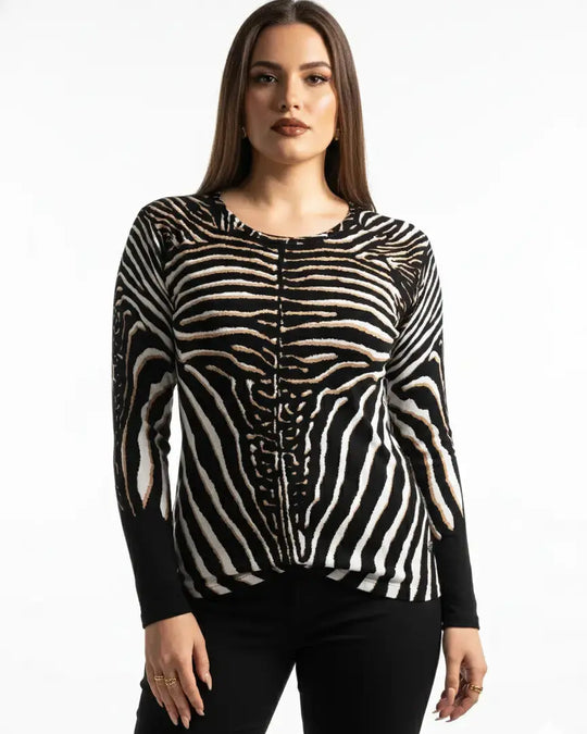 Maglia girocollo stampata DORABELLA PIU'