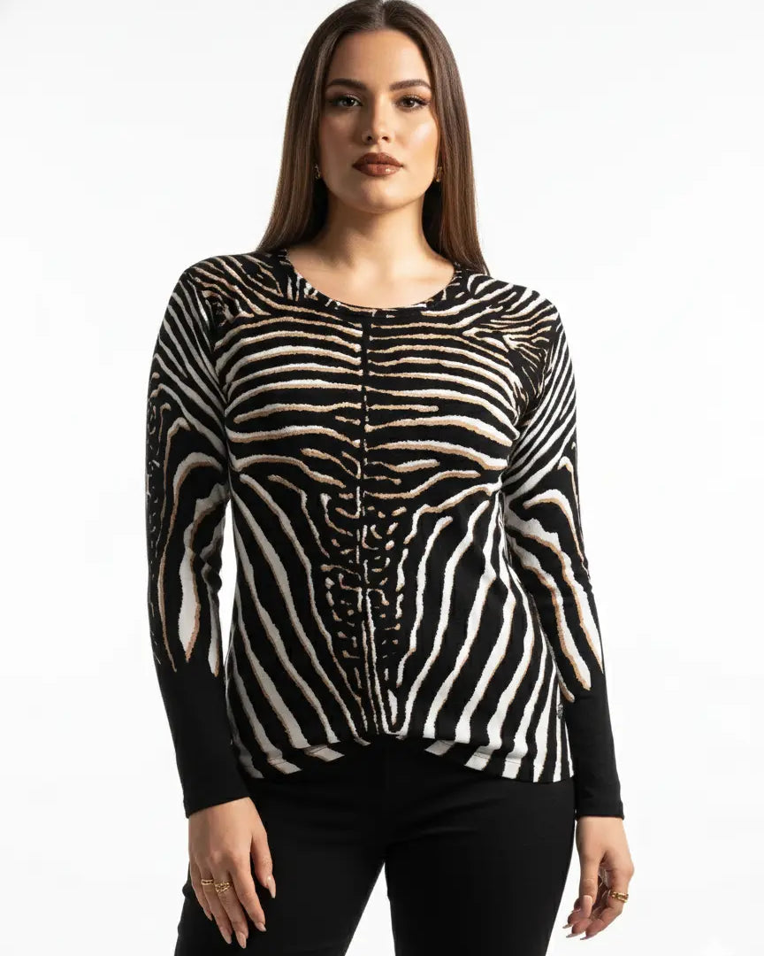 Maglia girocollo stampata DORABELLA PIU'