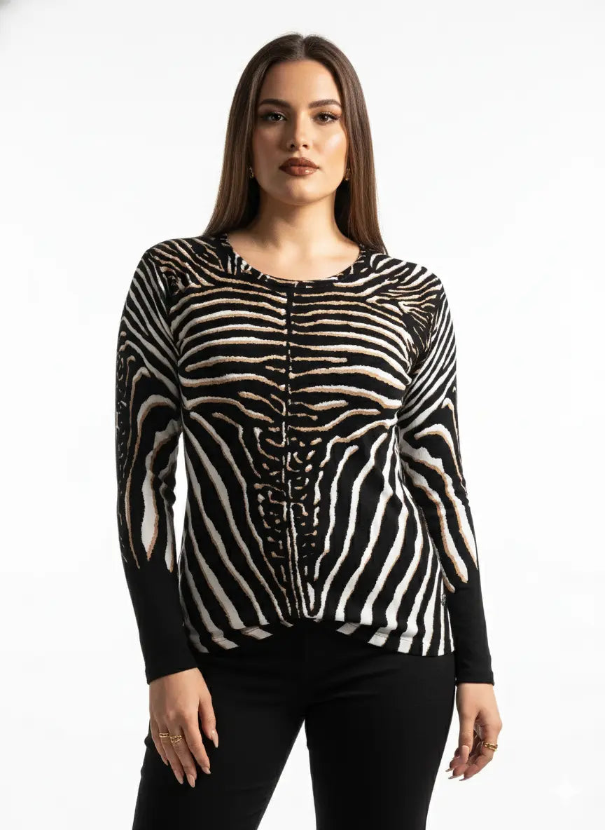 Maglia girocollo stampata DORABELLA PIU'