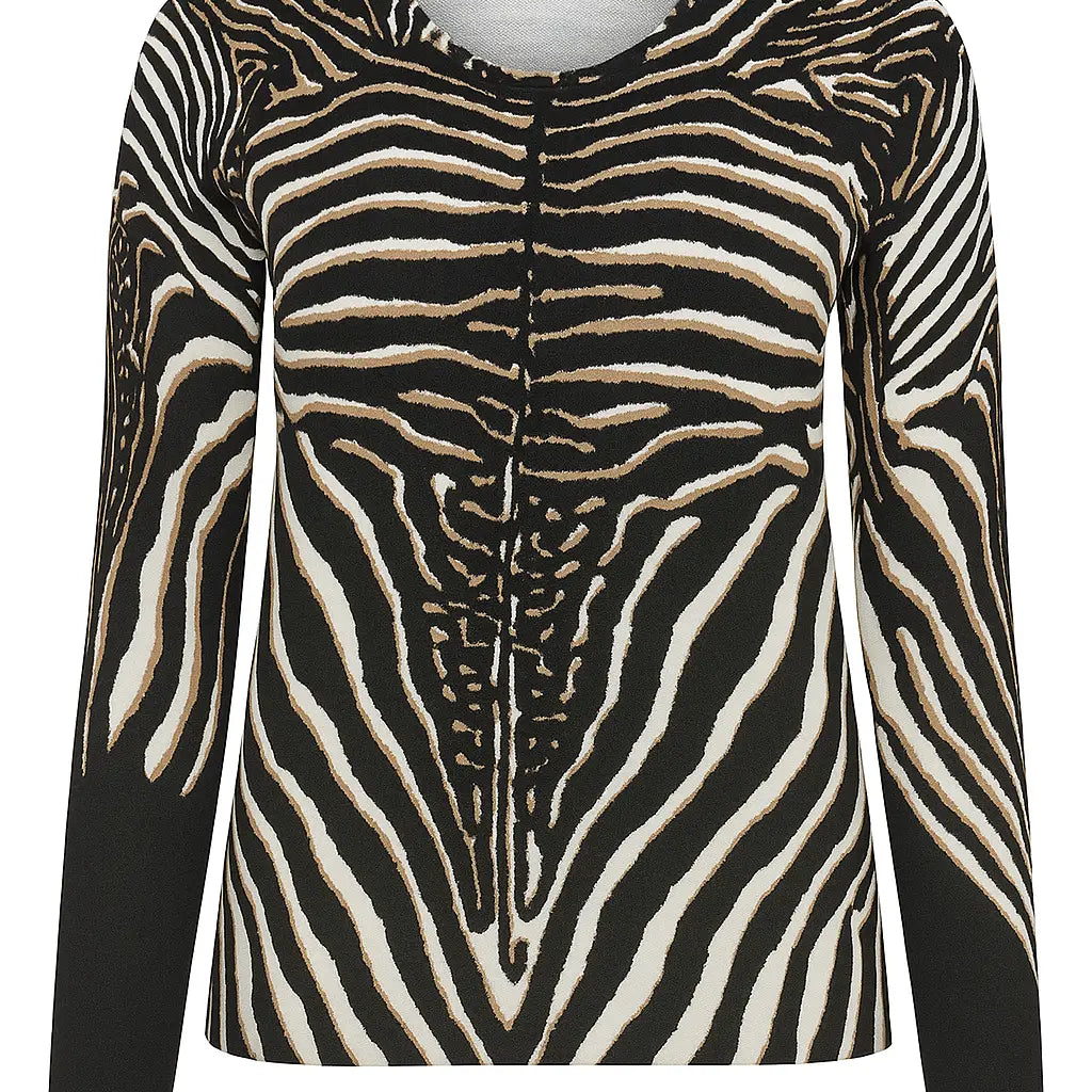 Maglia girocollo stampata DORABELLA PIU' XXL (47) / Nero