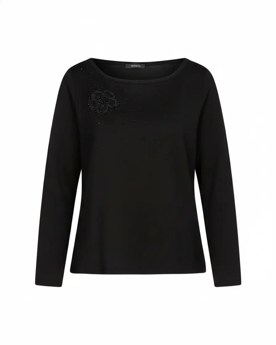 Maglia girocollo strass IRONICA