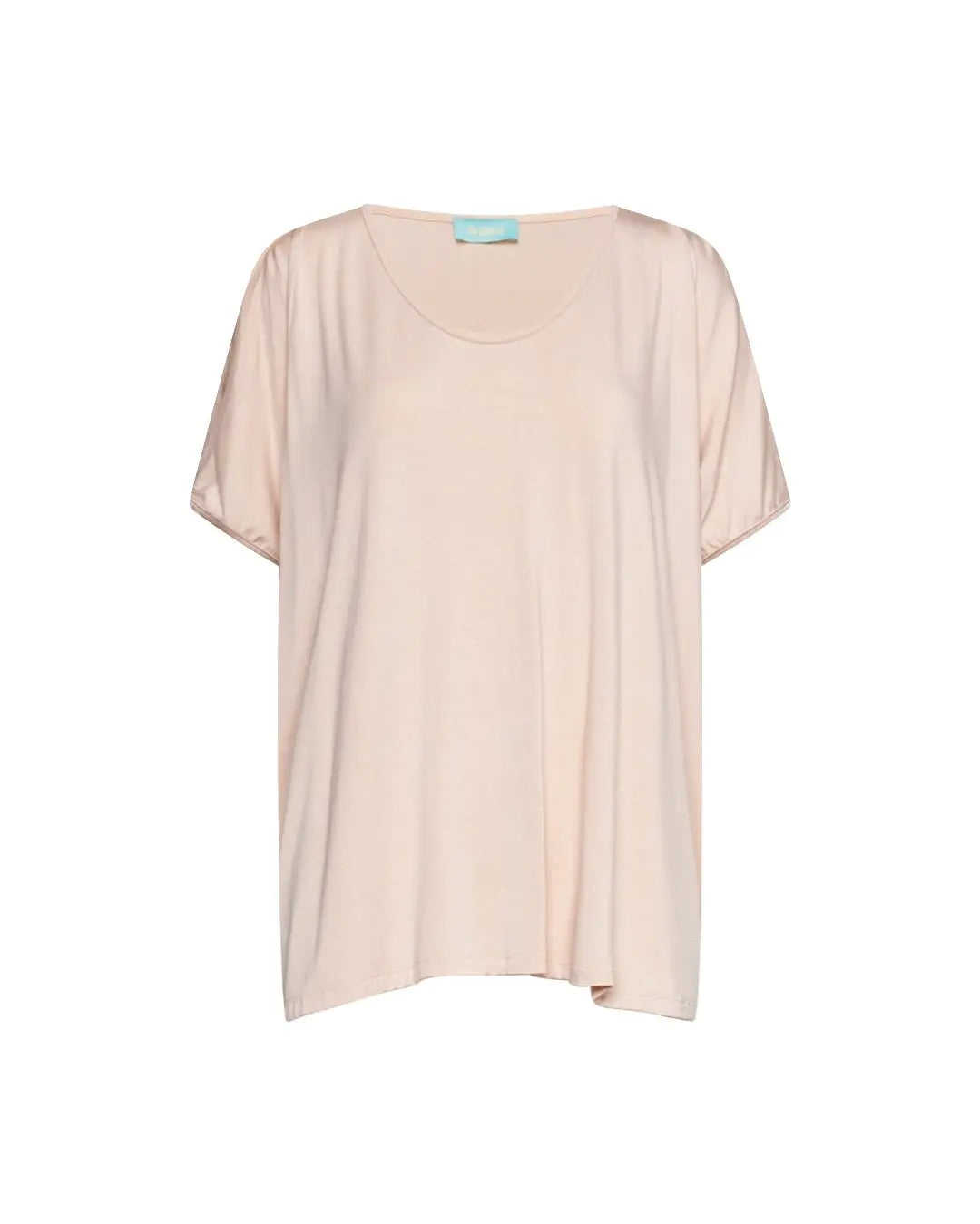 Maglia in filato di viscosa elasticizzata tinta unita con maniche kimono e orlo asimmetrico. ROSA DORABELLA