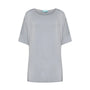 Maglia in filato di viscosa elasticizzata tinta unita con scollo rotondo e maniche kimono. GRIGIO DORABELLA PIU'