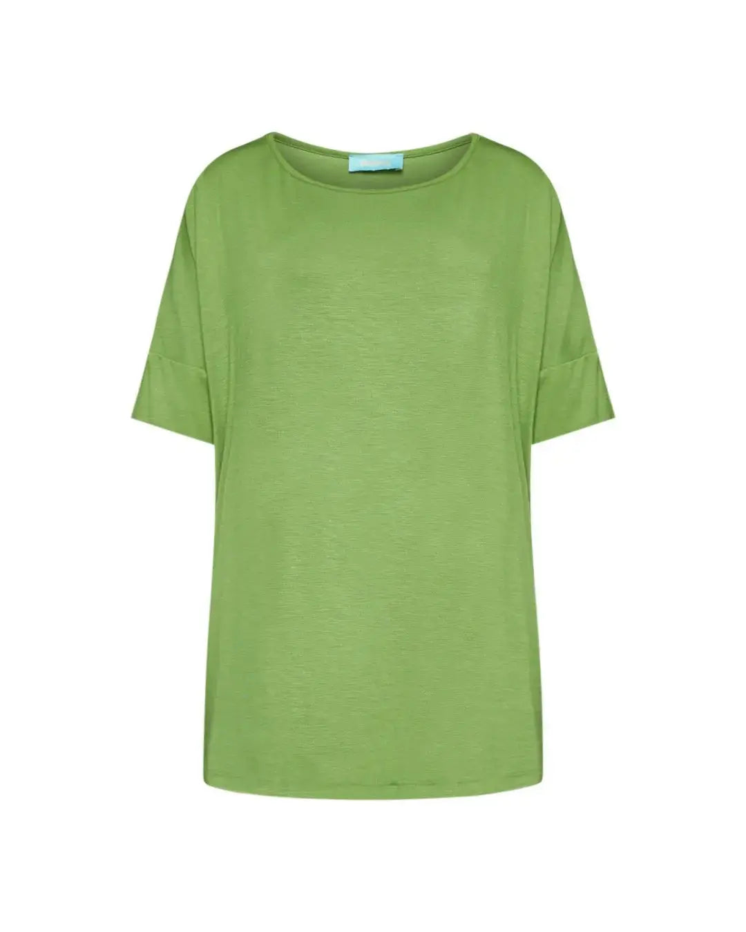 Maglia in filato di viscosa elasticizzata tinta unita con scollo rotondo e maniche kimono. OLIVA DORABELLA PIU' XXL